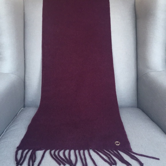 Calvin Klein Solid Woven Scarf Aubergine Purple - Picture 3 of 5